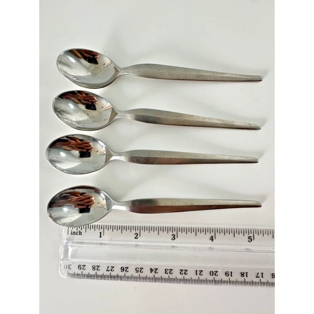 Lucky Wood Teaspoons‎ Stainless Flatware Replacement Set of 4 18/10